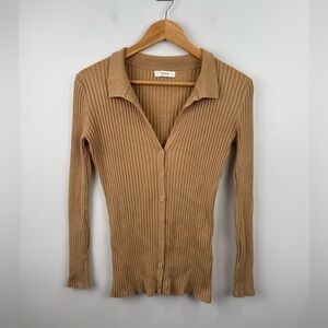 Dissh Women Ribbed Long Sleeve Cardigan Size 8